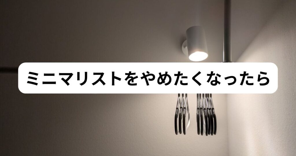 ミニマリスト、やめたい、物欲、自己肯定感、しんどい